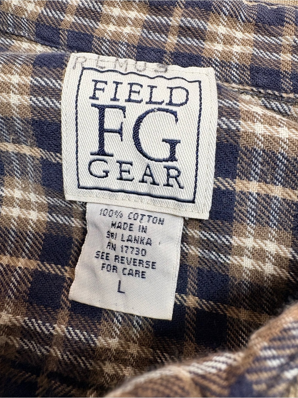 Field Gear Classic Khaki Green Fleece Plaid Lined Button-Down Shirt Jacket Large - Picture 11 of 12